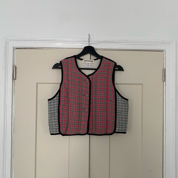 Caron Callahan Billie Vest in Quilted Plaid - Picture 2 of 7